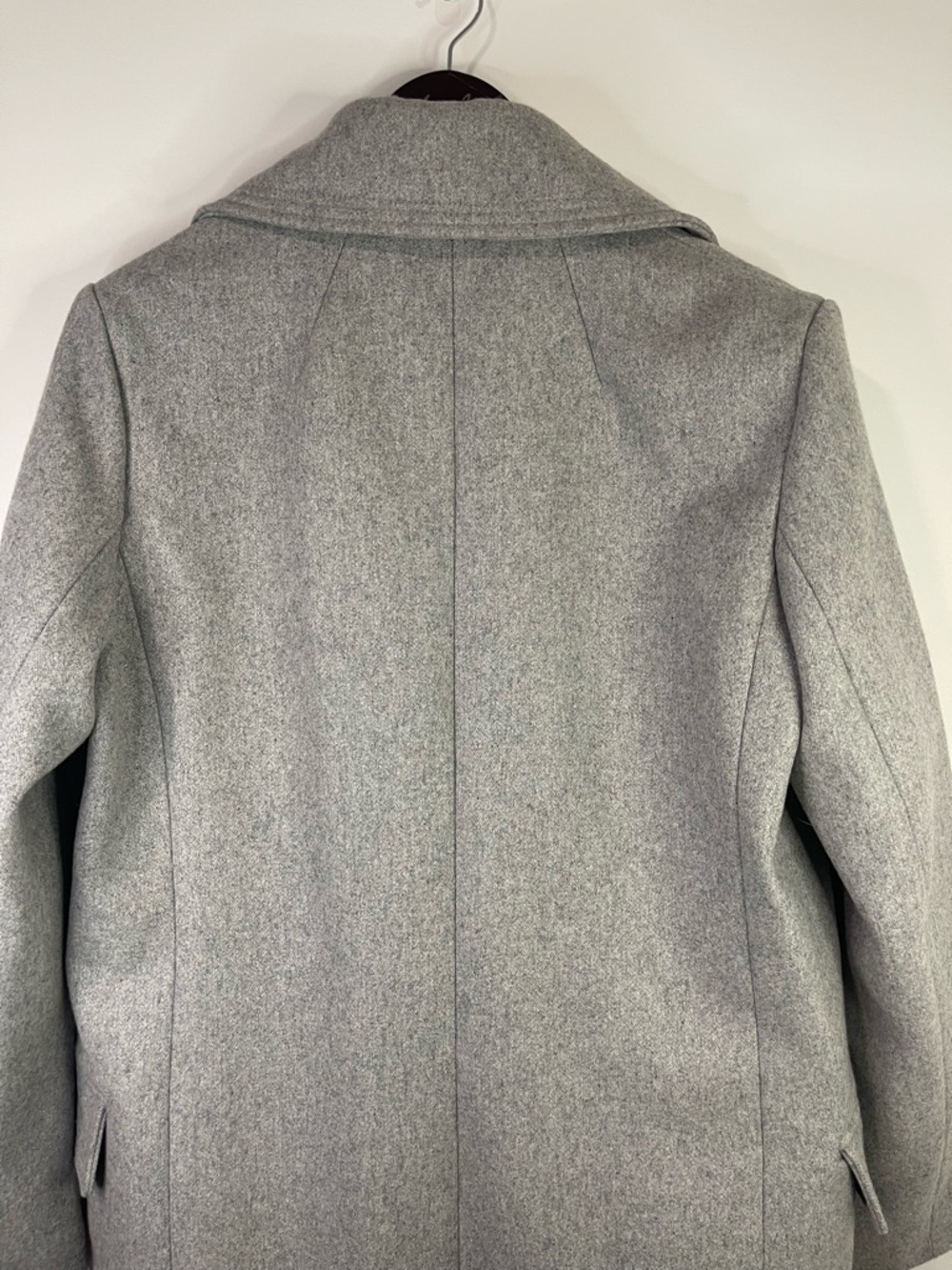 Banana Republic Light Gray Double-Breasted Pea Coat - Picture 9 of 12